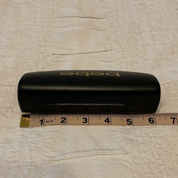 BEBE hard shell eyeglasses case black gold lettering 6” length - Picture 5 of 5